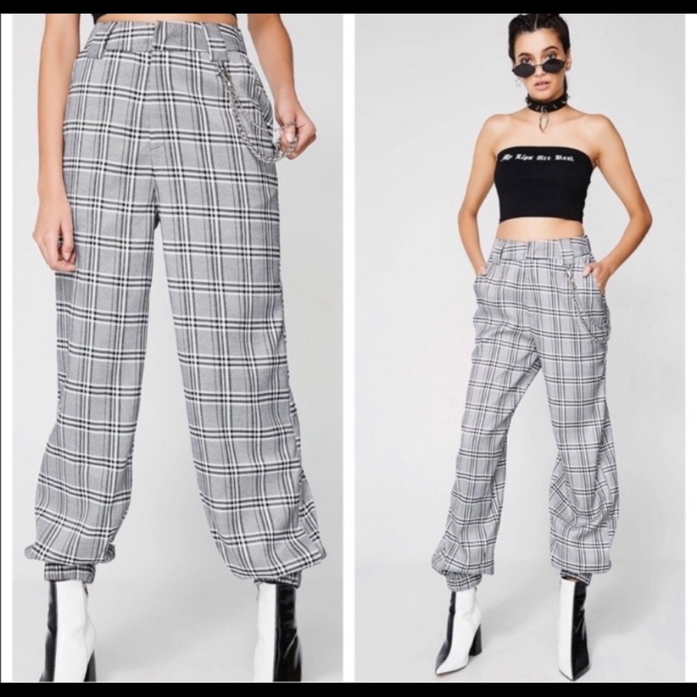 I AM GIA cobain plaid pants (does not include chain)